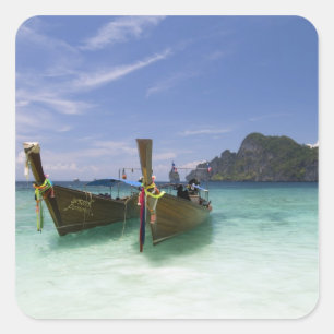 Sticker Carré Thaïlande, île Phi Phi Don, plage de Yong Kasem