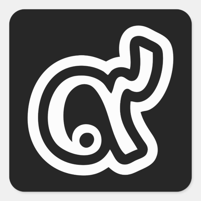 Sticker Carré Thaïlande Lucky Number 9 / Neuf / ๙ (Gao/Kao) Thai (Devant)