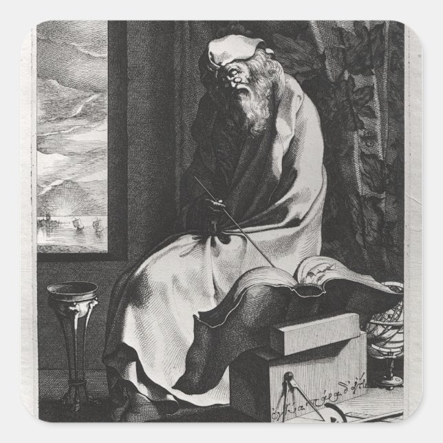 Sticker Carré Thales de Miletus (Devant)