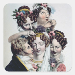 Sticker Carré The Bride, vers 1820 (litho)