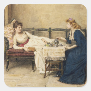 Sticker Carré Thé de l'après-midi