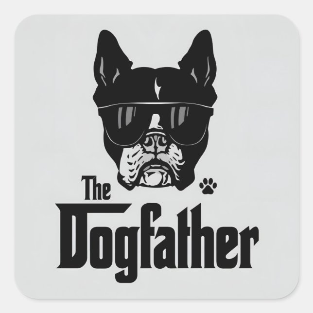 Sticker Carré The Dog Father and Dog Dad (Devant)