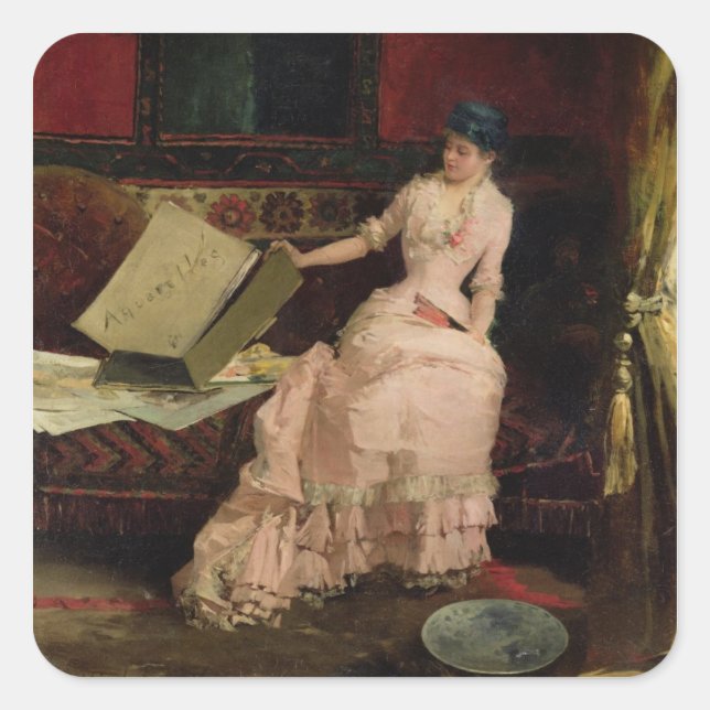 Sticker Carré The Elegant Connoréalisateur, 1883 (Devant)