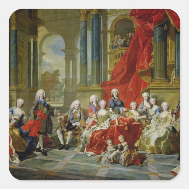 Sticker Carré The Family of Philip V, 1743 (Devant)
