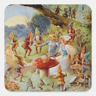 Sticker Carré “The Feast” Fairy Art By E S Hardy
