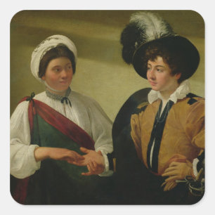 Sticker Carré The Fortune Teller, c.1596-97