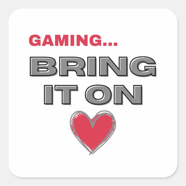 Sticker Carré The Gamer  (Devant)