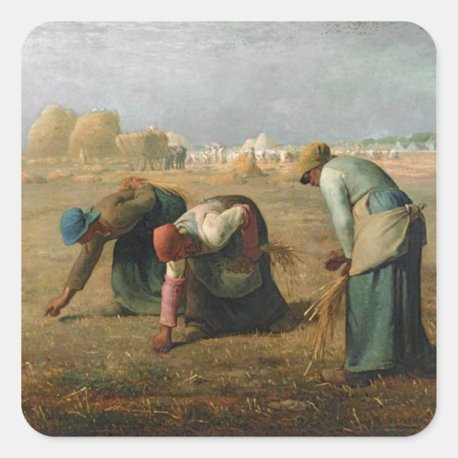 Sticker Carré The Gleaners 1857 (Devant)