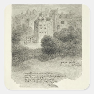 Sticker Carré The Globe Theatre, Bankside, Southwark, après un d