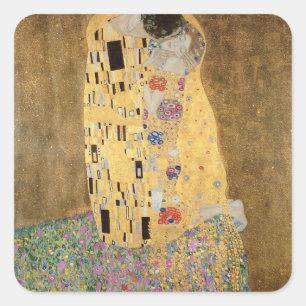 Sticker Carré The Kiss, 1907-08