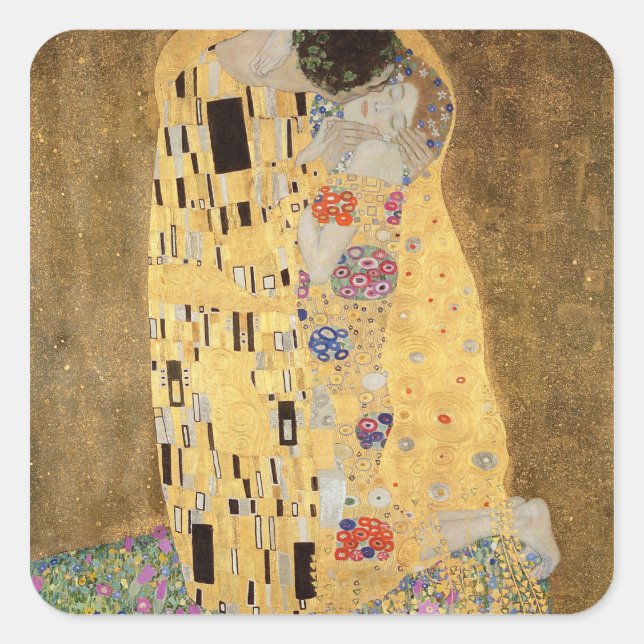 Sticker Carré The Kiss, 1907-08 (Devant)