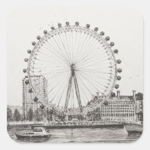 Sticker Carré The London Eye 30/10/2006
