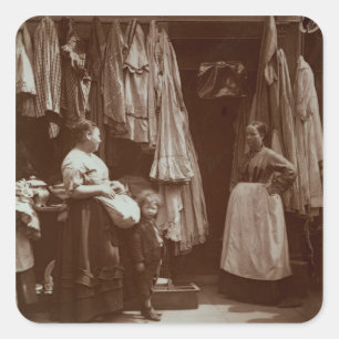 Sticker Carré The Old Clothes Shop, Seven Dials, from 'Street Li