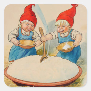 Sticker Carré "The Pudding Bowl" par Jenny Nystrom