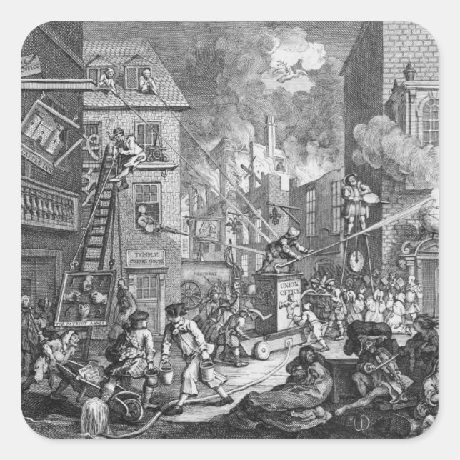 Sticker Carré The Times, Plaque I, 1762 (Devant)