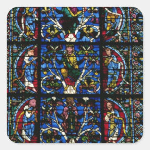 Sticker Carré The Tree of Jesse, lancet window in the west facad