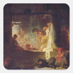 Sticker Carré The Washerwomen, c.1759