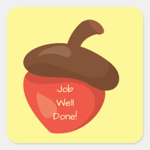 Sticker Carré Thème automne Travail Bien Fait Acorn