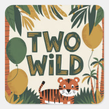 Thème de fête d'anniversaire de deux jungle sauvag