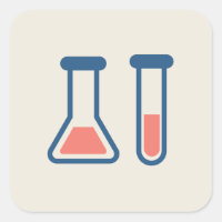 Thème de science du tube de bécher et de test