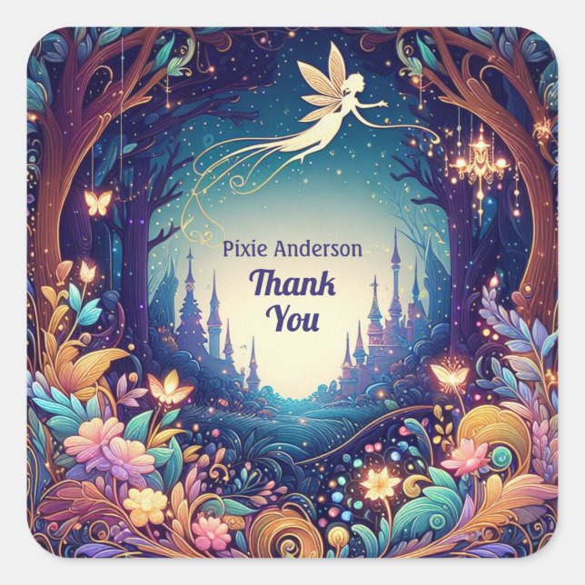 Sticker Carré Thème Fairy Fairy Party - Fairytale After Dark (Devant)