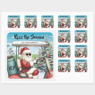 Sticker Carré Thème Golf Rizz la Saison 67 Nom