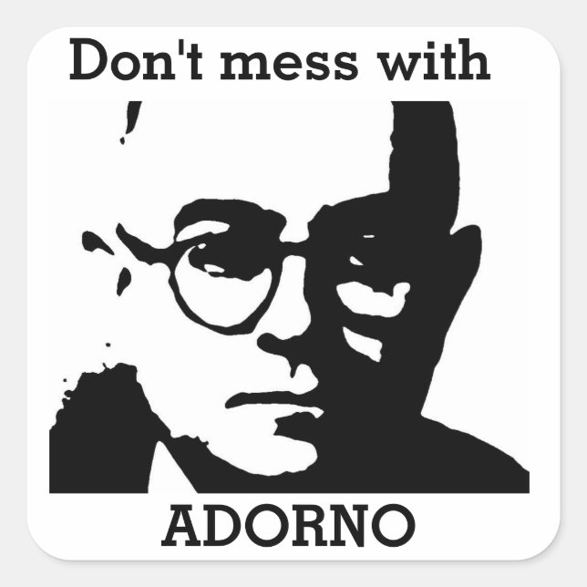 Sticker Carré Theodor Adorno (Devant)