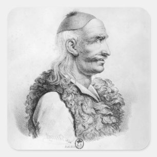 Sticker Carré Theodore Kolokotronis gravé par Alois