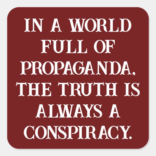 Sticker Carré Théoriste du complot (Devant)