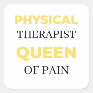Sticker Carré Thérapeute Physique Reine De La Douleur 2