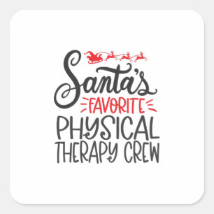 Sticker Carré Thérapie physique de Noël, santas