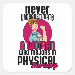 Sticker Carré Thérapie physique féminine