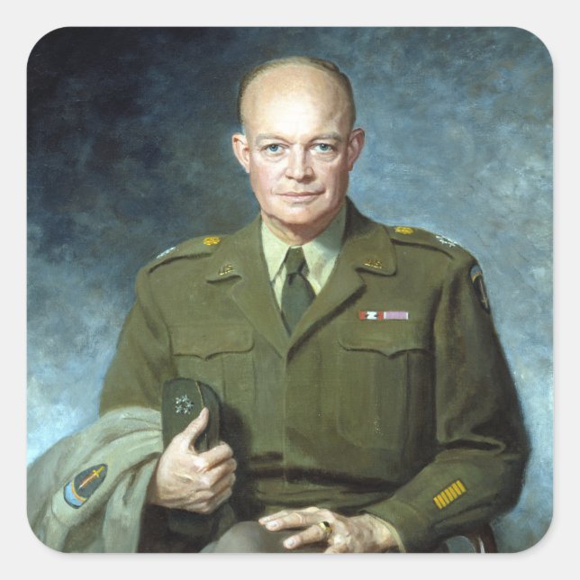 Sticker Carré Thomas Edgar Stephens Dwight D. Eisenhower (Devant)