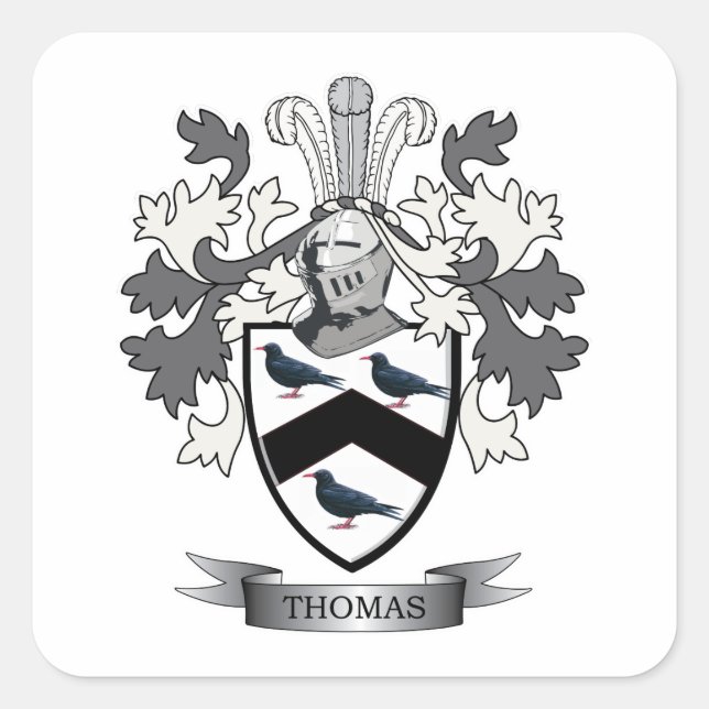 Sticker Carré Thomas Family Crest (Devant)