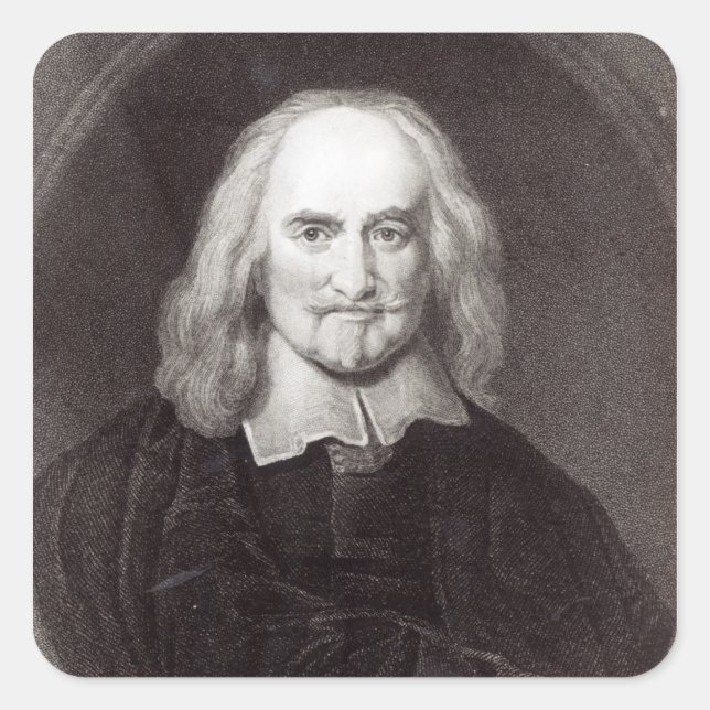 Sticker Carré Thomas Hobbes de "Galerie des Portraits" (Devant)