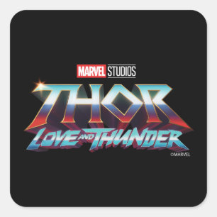 Sticker Carré Thor : Love and Thunder Logo