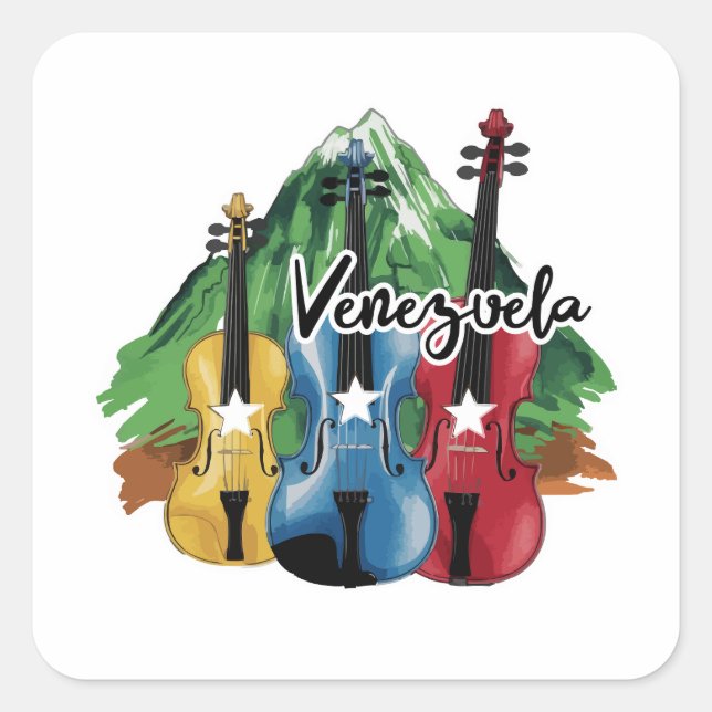 Sticker Carré three Venezuelan violins (Devant)
