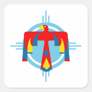 Sticker Carré Thunderbird indien