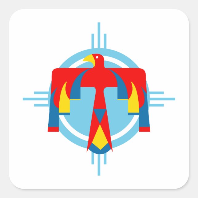 Sticker Carré Thunderbird indien (Devant)