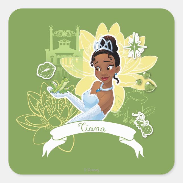 Sticker Carré Tiana - Cuisine d'un rêve (Devant)