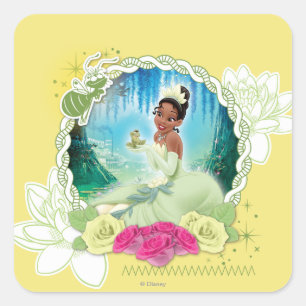 Sticker Carré Tiana - Je suis une princesse