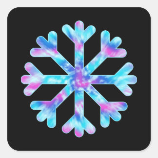 Sticker Carré Tie Dye Flèche de neige