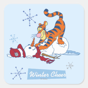 Sticker Carré Tigger Winter Cheval