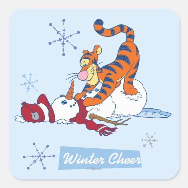Sticker Carré Tigger Winter Cheval (Devant)