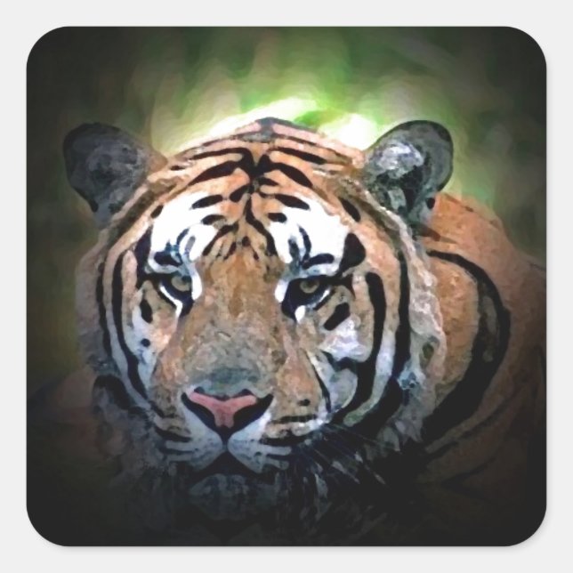 Sticker Carré Tigre (Devant)