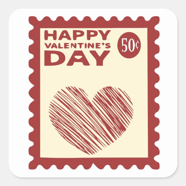 Sticker Carré Timbre (Devant)