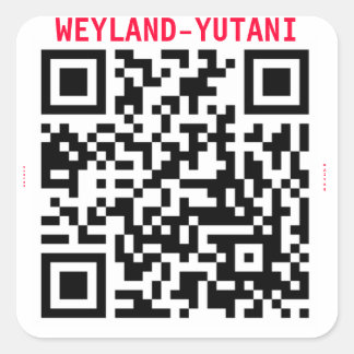 Sticker Carré Timbre d'attente de Weyland Yutani
