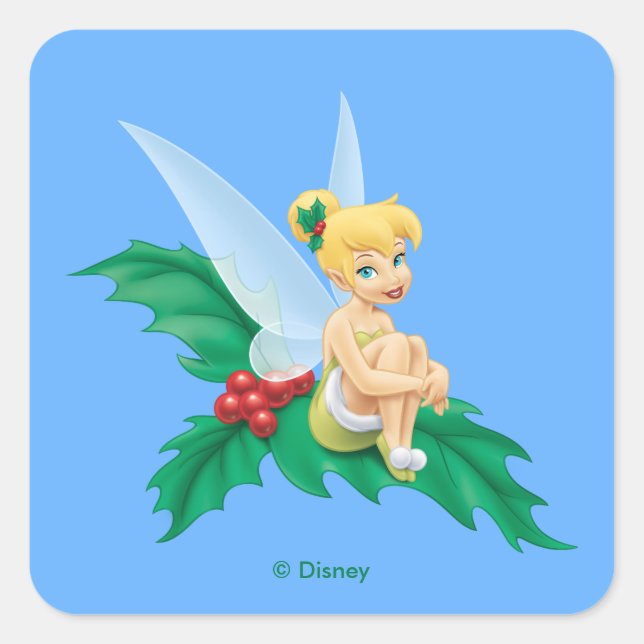 Sticker Carré Tinkerbell | Christmas Holly (Devant)