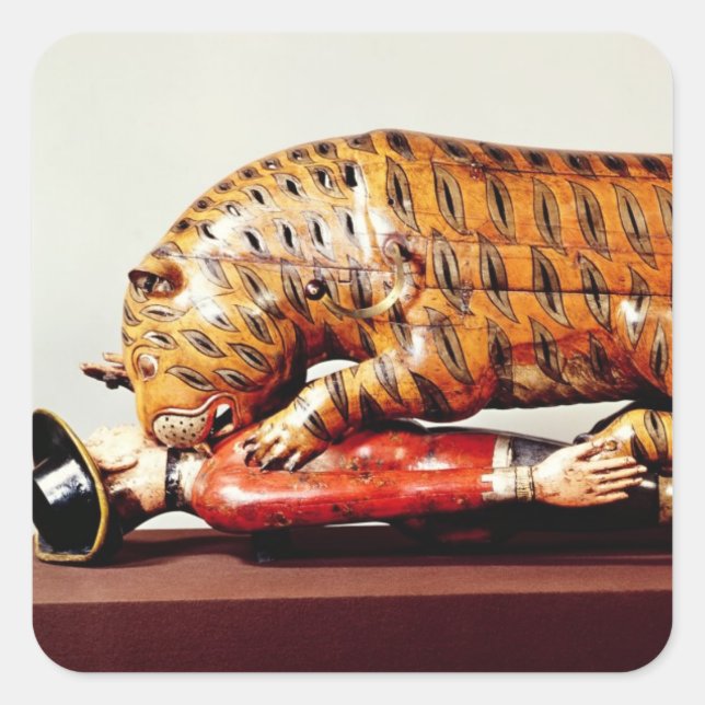 Sticker Carré Tipu's Tiger, c.1790 (wood) (Devant)