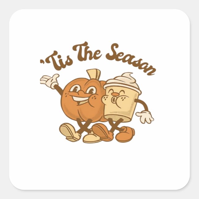 Sticker Carré Tis Season Autumn It’s Fall Y’all (Devant)